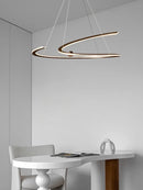 Italian minimalist pendant light with elegant circular LED