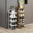 modern metal shoe rack for stylish vertical storage