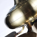 Modern ceiling fan with light and wooden 5-blade design