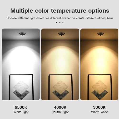 360-degree adjustable dimmable recessed LED spotlight - vue 5 sur 5