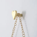 heart shaped brass wall hooks for cute accessories