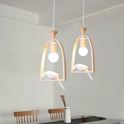 Creative romantic bird design decorative pendant light - vue 5 sur 6