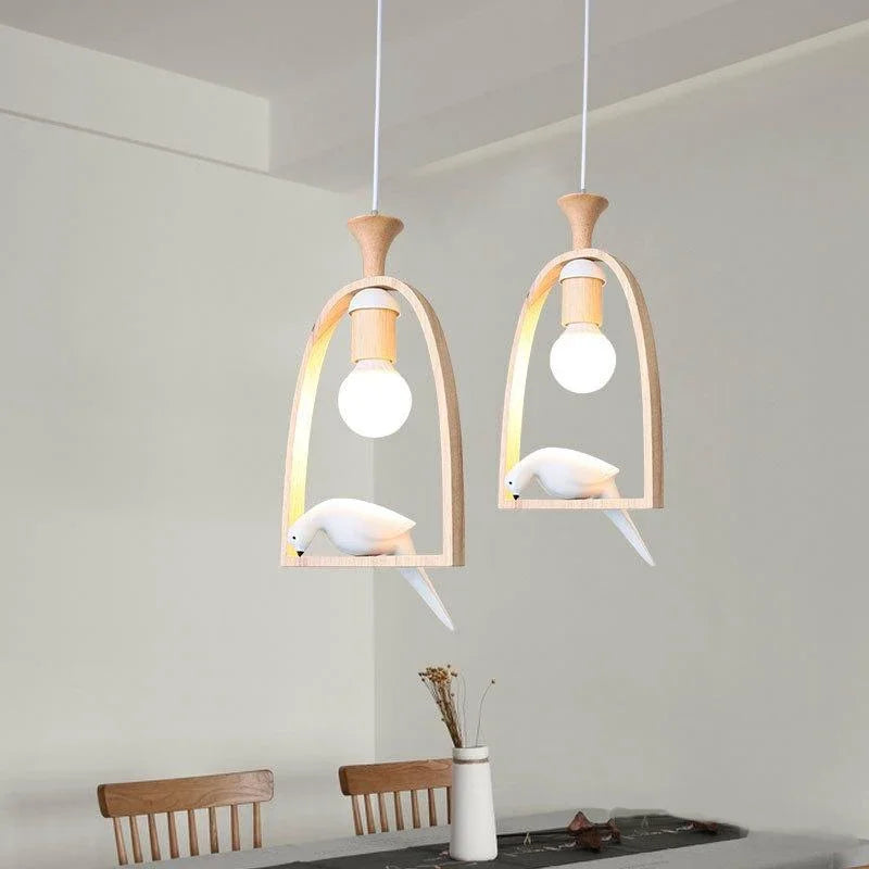 Creative romantic bird design decorative pendant light - vue 4 sur 6
