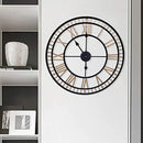 vintage wall clock Roman numerals in metal elegant and refined design