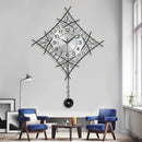 unique metal european design pendulum wall clock