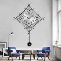 unique metal european design pendulum wall clock