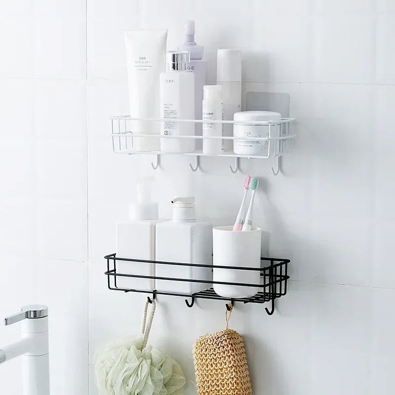 Japanese style wrought iron shelf wall storage rack - vue 4 sur 19