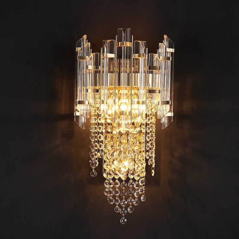 Modern crystal wall light nordic luxury for elegant interiors - vue 4 sur 7