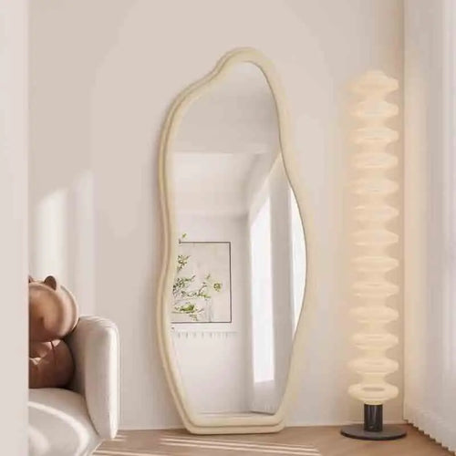 Italian light luxury wall-mounted decorative full-length mirror with unique frame - vue 5 sur 9