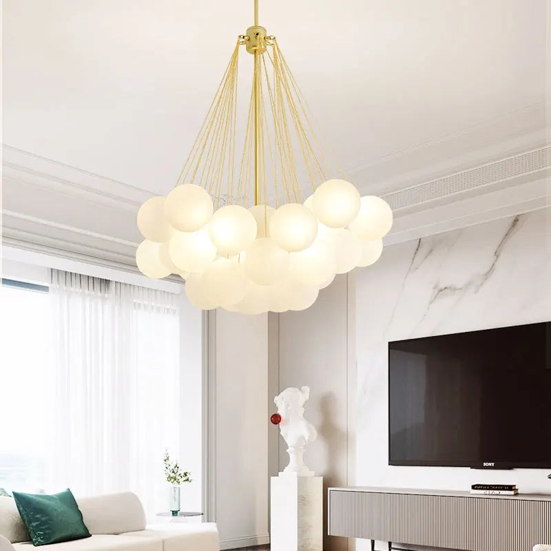 Elegant modern LED bubble glass ceiling pendant light nordic style for dining room and restaurant