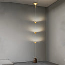 Nordic minimalist adjustable LED floor lamp in metal and marble