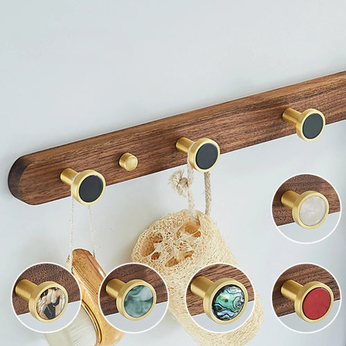 creative walnut wood hook for wall organization - vue 3 sur 26