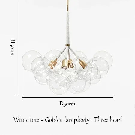 Modern glass chandelier for interior decoration - vue 16 sur 18