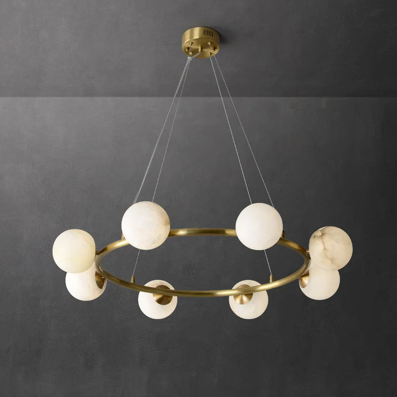 Marble and copper pendant light for creative luxury lighting