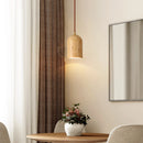 Retro LED pendant chandelier with vintage natural stone