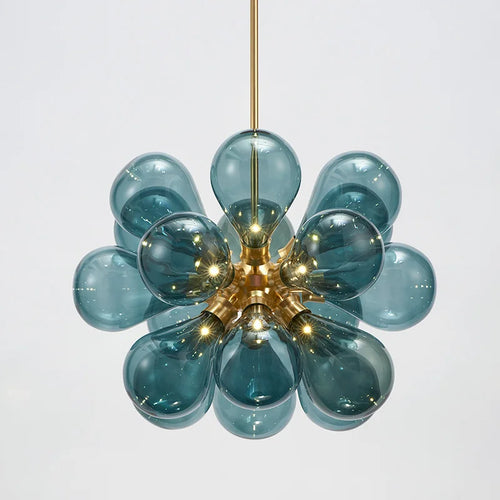 Modern nordic coloured glass LED decorative pendant light - vue 2 sur 9