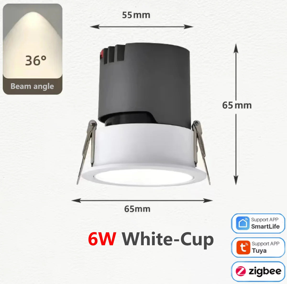 Zigbee aluminium dimmable COB LED spot - vue 16 sur 17