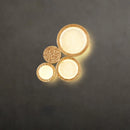 Copper LED wall light with decorative magic mirror