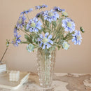 Artificial flocked chrysanthemum silk floral decoration