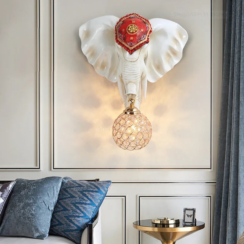 Modern elephant wall light creative LED decoration