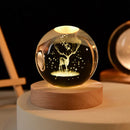 3D crystal ball solar system engraved decorative gift