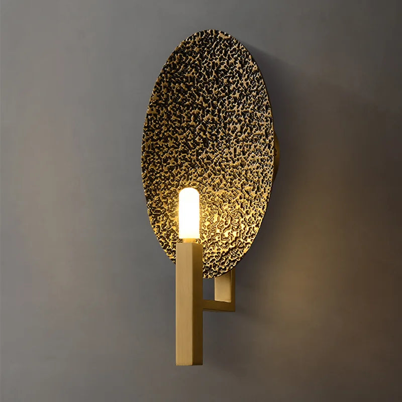 Postmodern copper wall light with LED lights