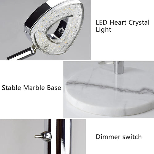 Depuley dimmable 5-light LED floor lamp with adjustable arms and head for bedroom or office - vue 7 sur 6