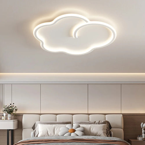 Scandinavian cloud ceiling light with optional dimming and remote control - vue 6 sur 11