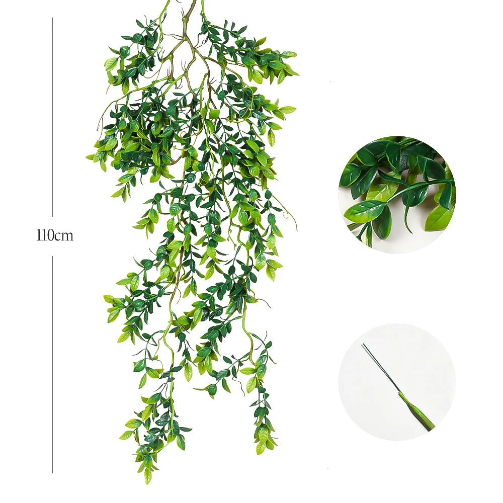 Artificial eucalyptus rattan leaves for indoor and outdoor decoration - vue 12 sur 13