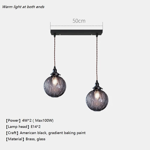 Modern glass pendant light nordic loft decorative style