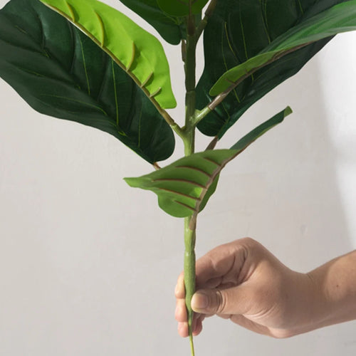 Faux ficus artificial tree tropical plastic plant for interior decoration - vue 5 sur 6
