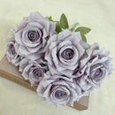 Artificial silk rose bouquet for festive decoration