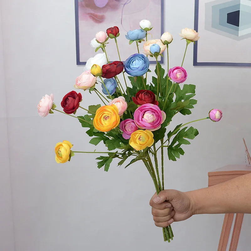Artificial silk peony flowers for décor and festive events