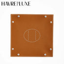 Foldable leather storage tray for various items