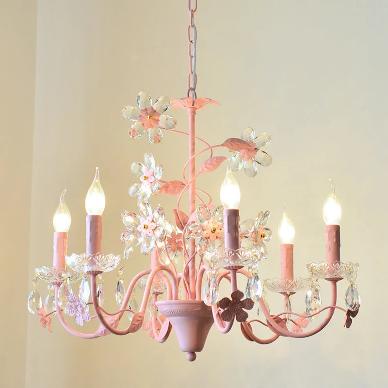 Elegant hanging crystal chandelier for indoor lighting