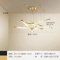 Copper pendant light with gold band for interior decoration