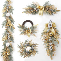 Artificial rattan garland for Christmas and New Year decorations