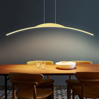 Nordic style curved long table for bar and restaurant