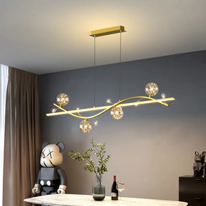 Modern luxury starry glass chandelier for interior