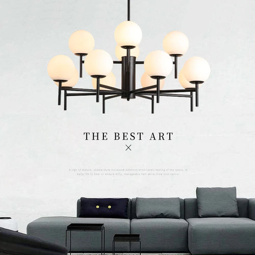 Medieval style glass chandelier for modern interior decor