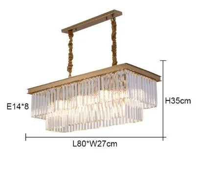 Elegant design crystal pendant chandelier for indoor lighting - vue 19 sur 22
