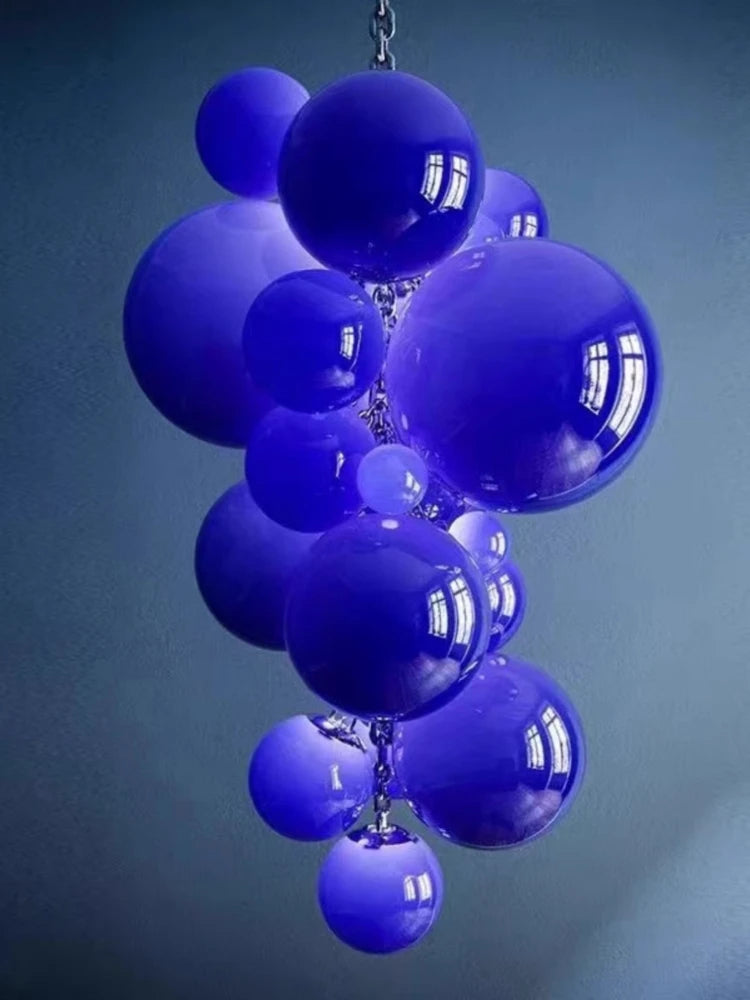 Italian designer glass pendant light grape style