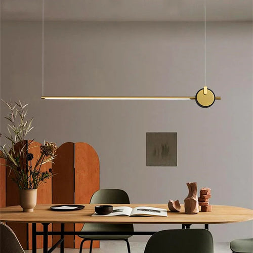 Minimalist modern acrylic chandelier for office and study - vue 2 sur 8