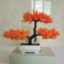 Potted artificial bonsai plant for indoor decor and events
