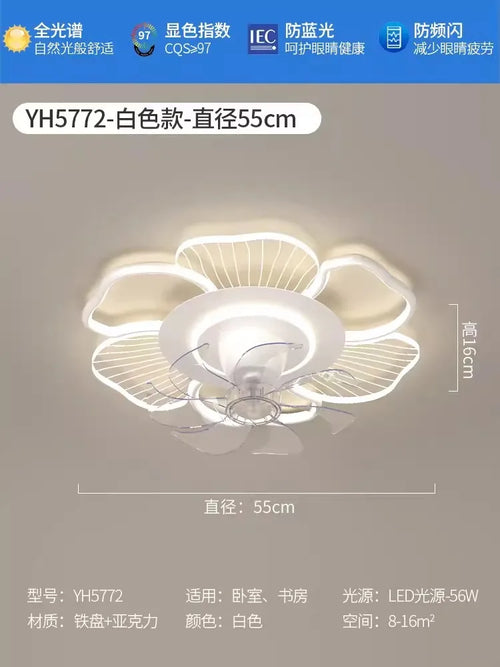 Modern ceiling light with 360-degree rotating fan for stylish lighting - vue 7 sur 6