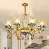 Retro ceramic chandelier in European style for indoor use