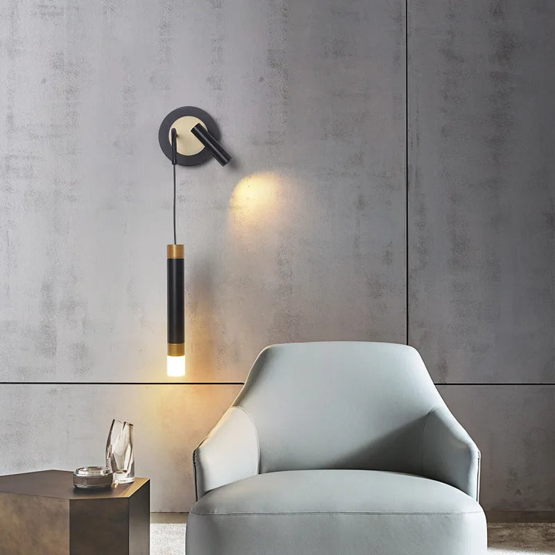 Modern Nordic bedside lamp with LED lighting