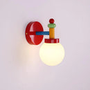 Milky glass wall lights for children's room