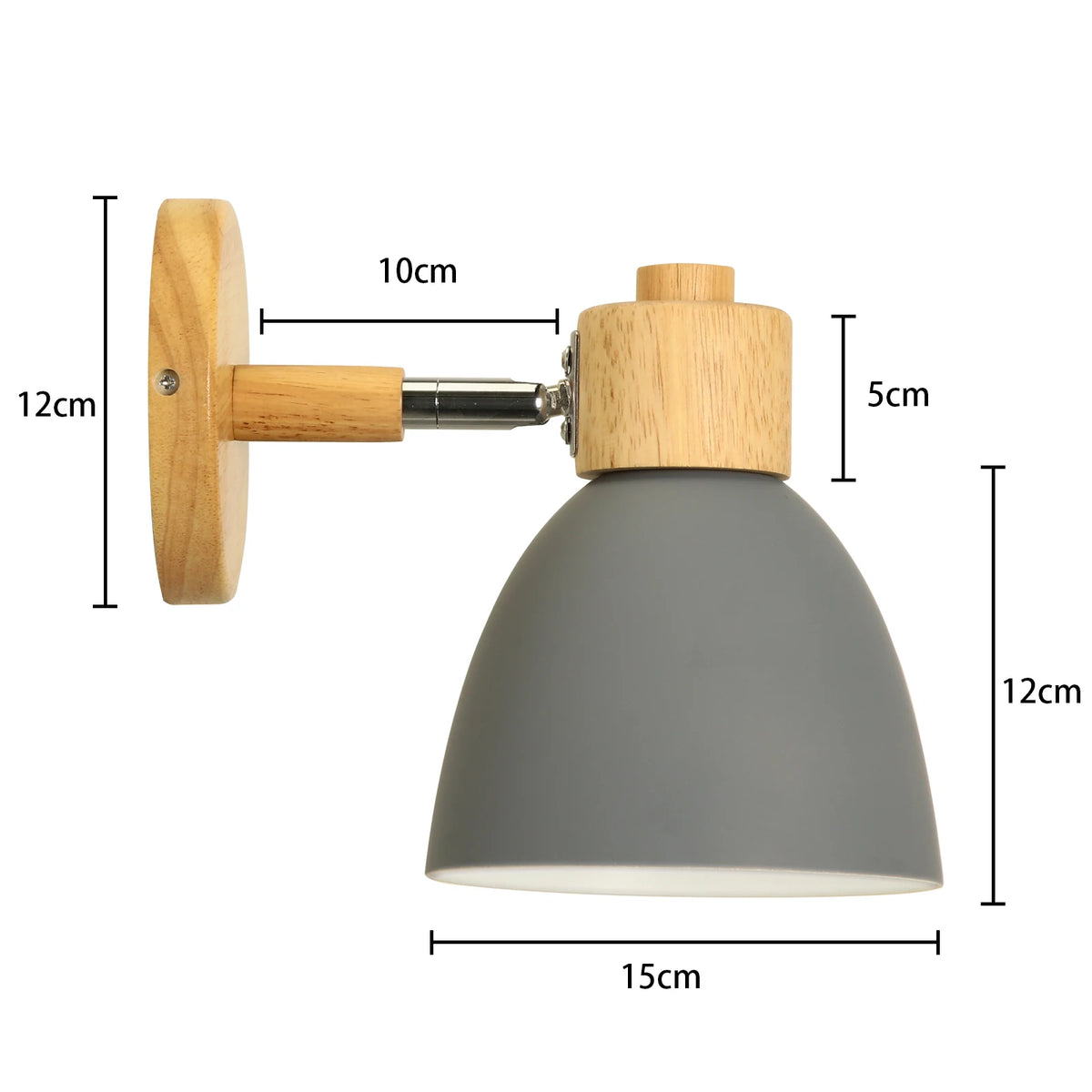 Modern nordic style wooden LED wall light - vue 14 sur 23