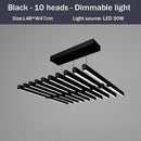 LED designer chandelier in Bilbao light rod